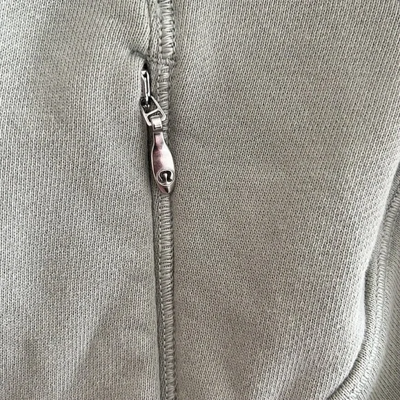 Lululemon Oversized Hugged-Waist Cotton Zip Hoodie size 10 in Green Fern - Picture 6 of 10